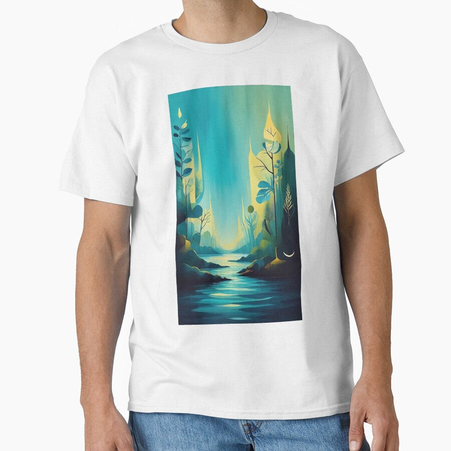 Place Where a Golden River Greets the Emerald Sea by Esterlane T-Shirts, Hoodie, Sweatshirt | BlankRebels.com (Image 1)