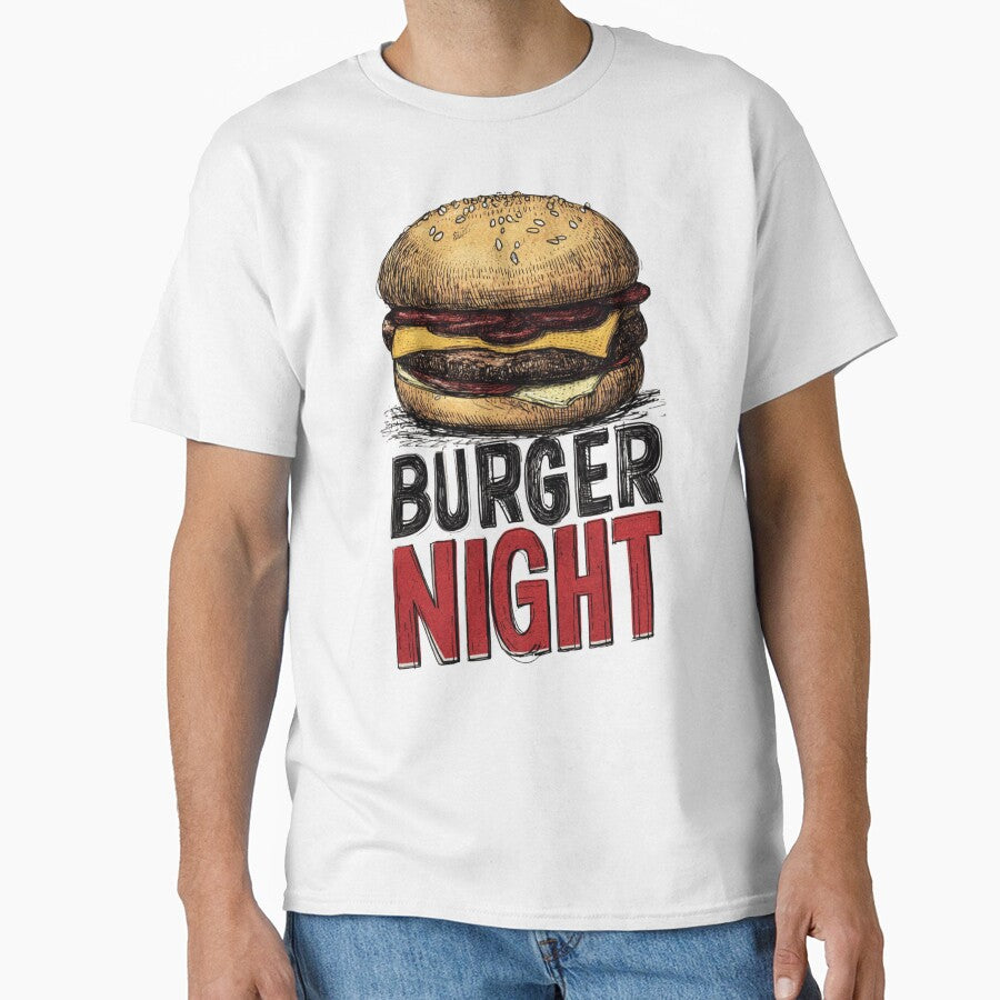 Burger Night by StudioRedKoala T-Shirts, Hoodie, Sweatshirt | BlankRebels.com (Image 1)