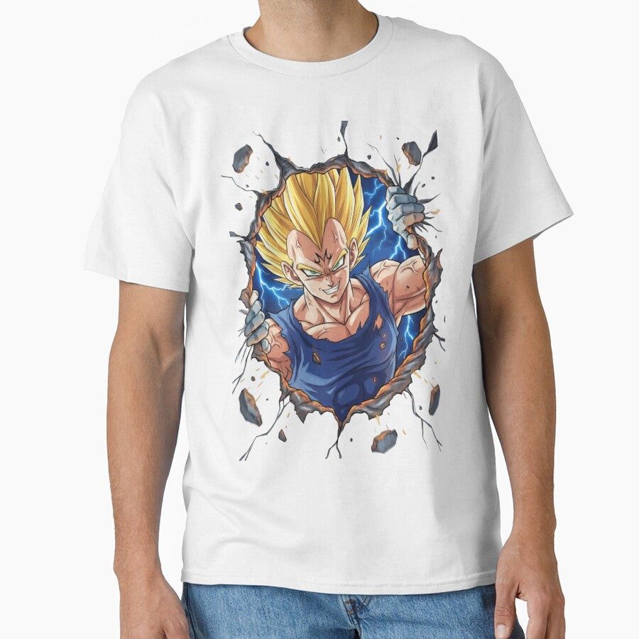 Unleashed Anime Warrior Breaking Through Energy W by Artistic canvas store