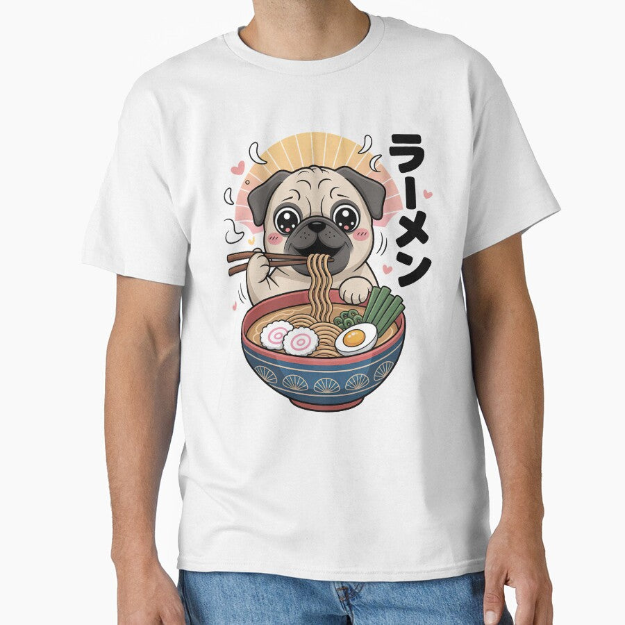 Cute Kawaii Pug, Kawaii Pug by graphic-genie T-Shirts, Hoodie, Sweatshirt | BlankRebels.com (Image 1)