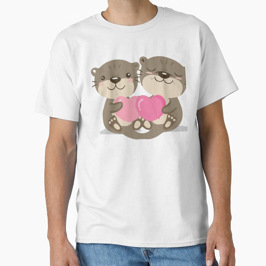 Significant Otters - Otters Holding Hands by HichamMissiame T-Shirts, Hoodie, Sweatshirt | BlankRebels.com (Image 1)