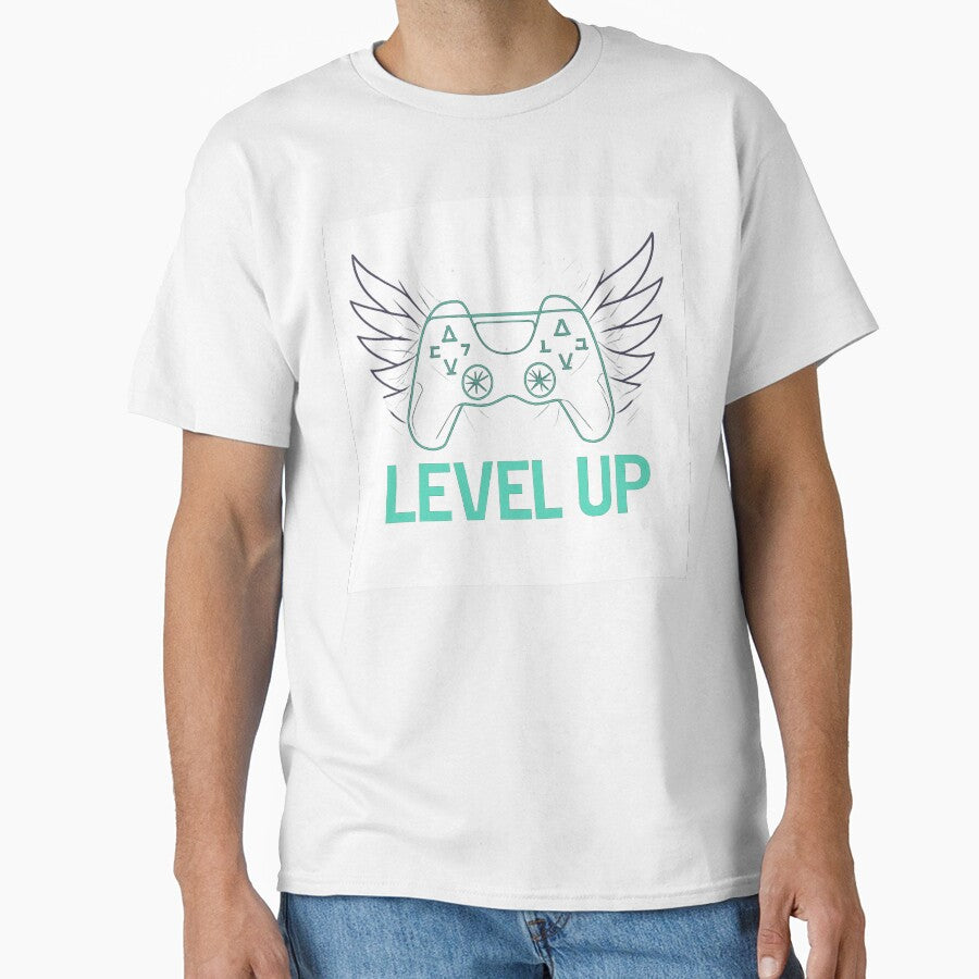 Level Up – Futuristic Cyberpunk Gamer Neon Design by digitallyyour T-Shirts, Hoodie, Sweatshirt | BlankRebels.com (Image 1)