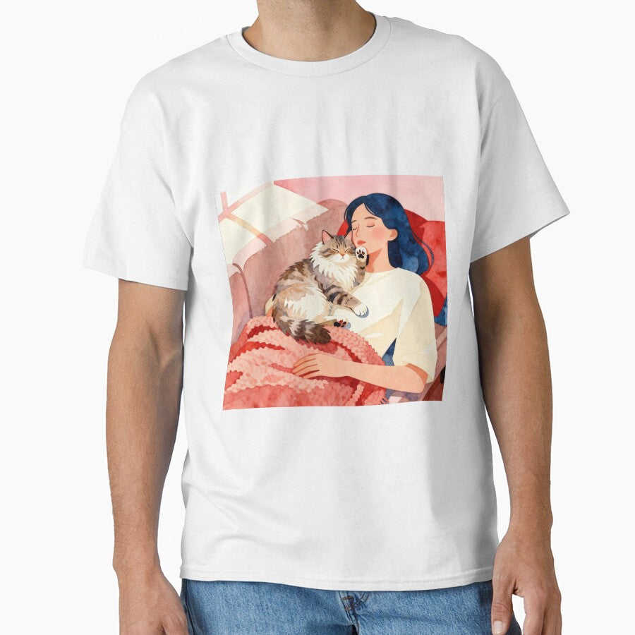 Cute Cat Mom Art by HappySproutArt T-Shirts, Hoodie, Sweatshirt | BlankRebels.com (Image 1)