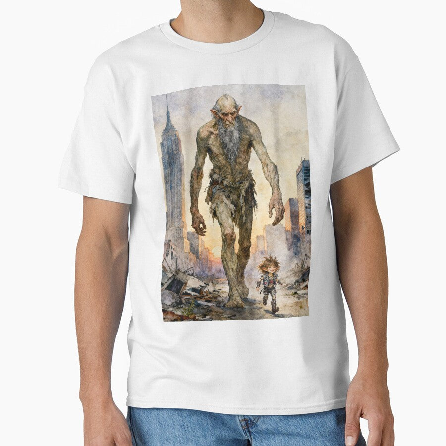 Giant and punky troll girl running through ruins by alvarlunafae T-Shirts, Hoodie, Sweatshirt | BlankRebels.com (Image 1)