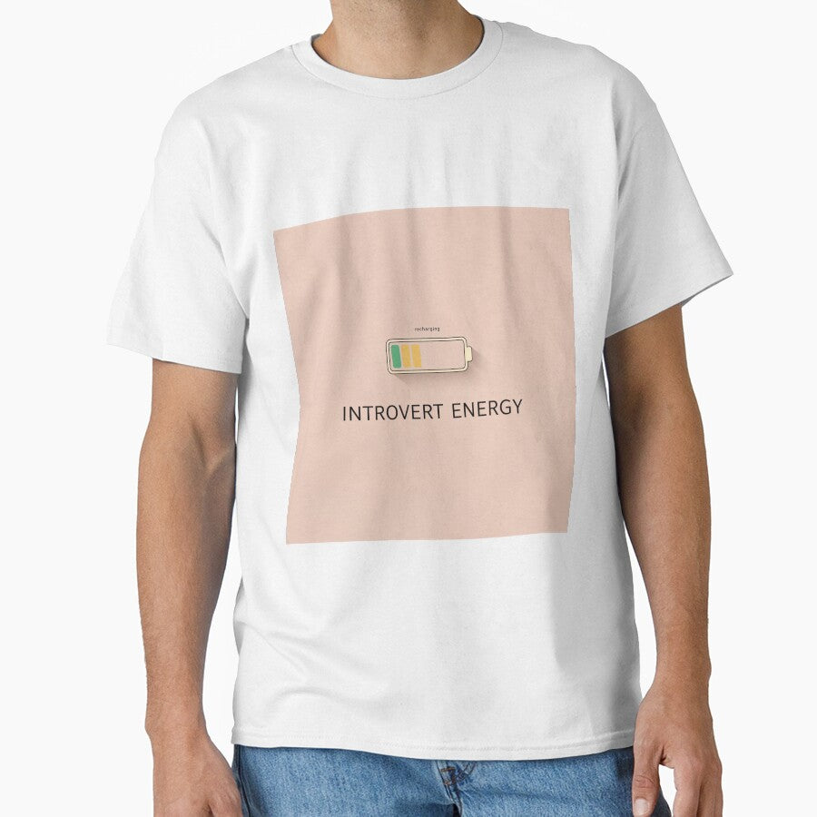 Funny Introvert Energy Shirt | Recharge Mode Minimalist Design by Collision19 Hoodie, Sweatshirt | BlankRebels.com (Image 1)
