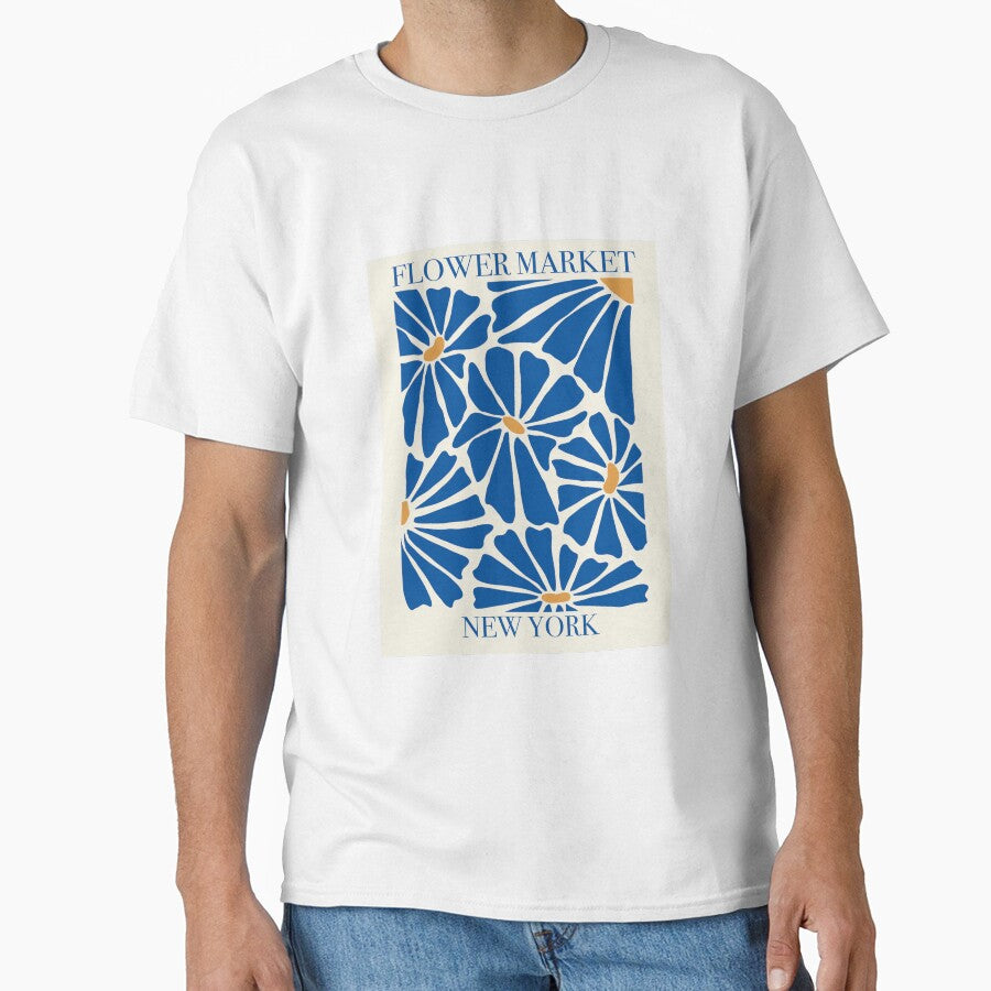 Blue Flower market pastel New York by NirHevlin T-Shirts, Hoodie, Sweatshirt | BlankRebels.com (Image 1)