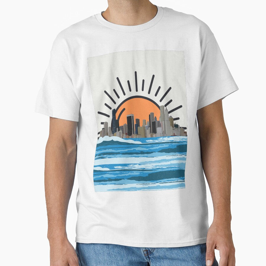 Sunset Over Newyork city,city sunset,cityscape sunset,Beach Sunset Sky, by Tamas Das T-Shirts, Hoodie, Sweatshirt (Image 1)