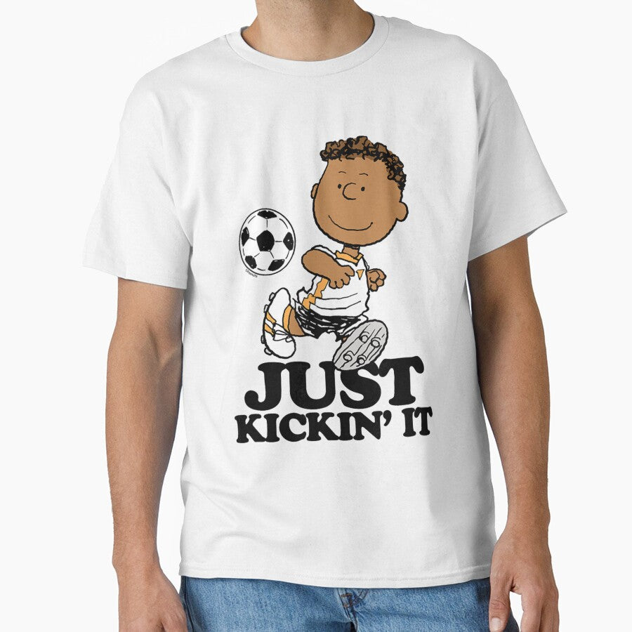 Peanuts Inspired Soccer Art – Cute Retro Kick Illustration by donadomayle7