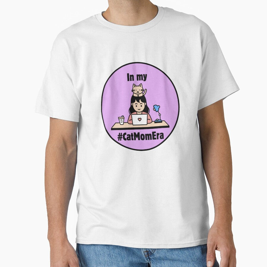 Cat Mom Era – Trendy Cat Lover Quote (w/ background) by Marie Draws T-Shirts, Hoodie, Sweatshirt | BlankRebels.com (Image 1)