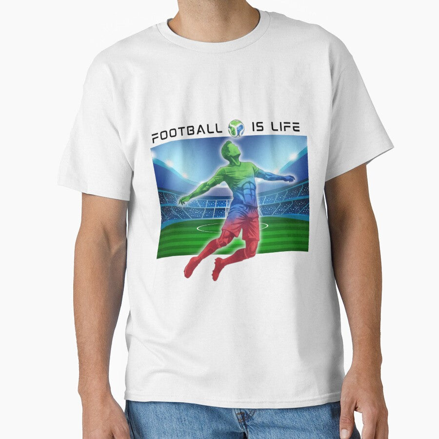 Football Is Life Shirt Soccer Player Graphic by E20STUDIO