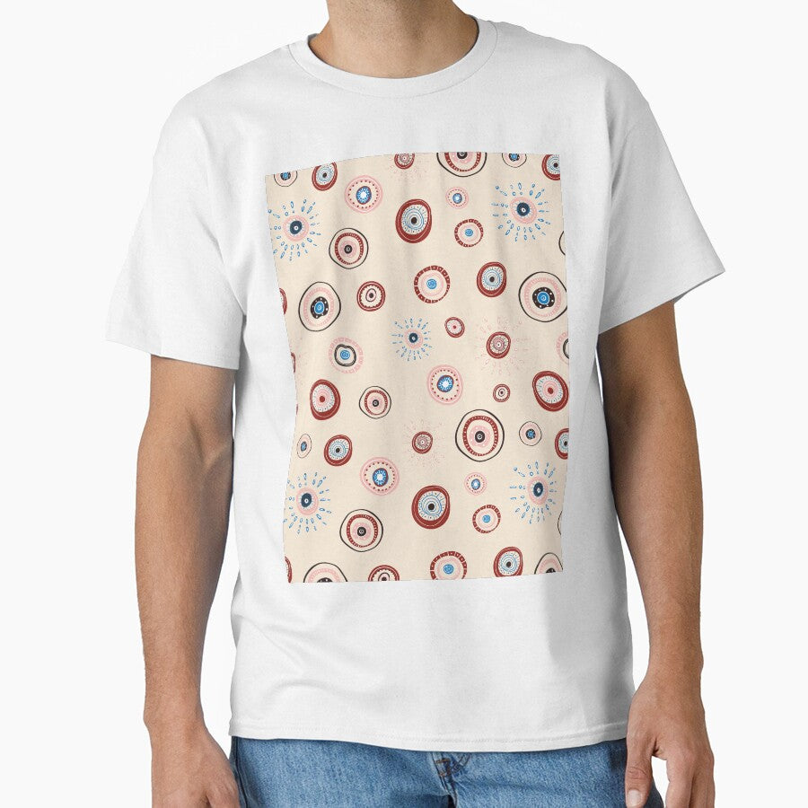 Greek evil eye pattern | Nude background by Lena Morf T-Shirts, Hoodie, Sweatshirt | BlankRebels.com (Image 1)