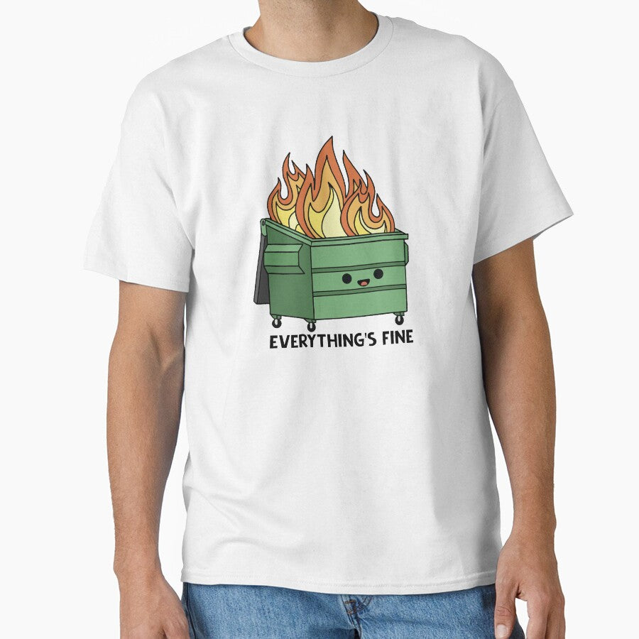 Funny Dumpster Fire Everything's Is Fine by stivenes T-Shirts, Hoodie, Sweatshirt | BlankRebels.com (Image 1)