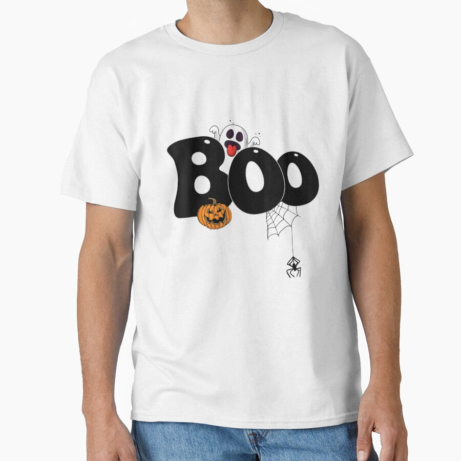 Funny boo with ghost and pumpkins for halloween costume by Jonahjimenez T-Shirts, Hoodie, Sweatshirt (Image 1)
