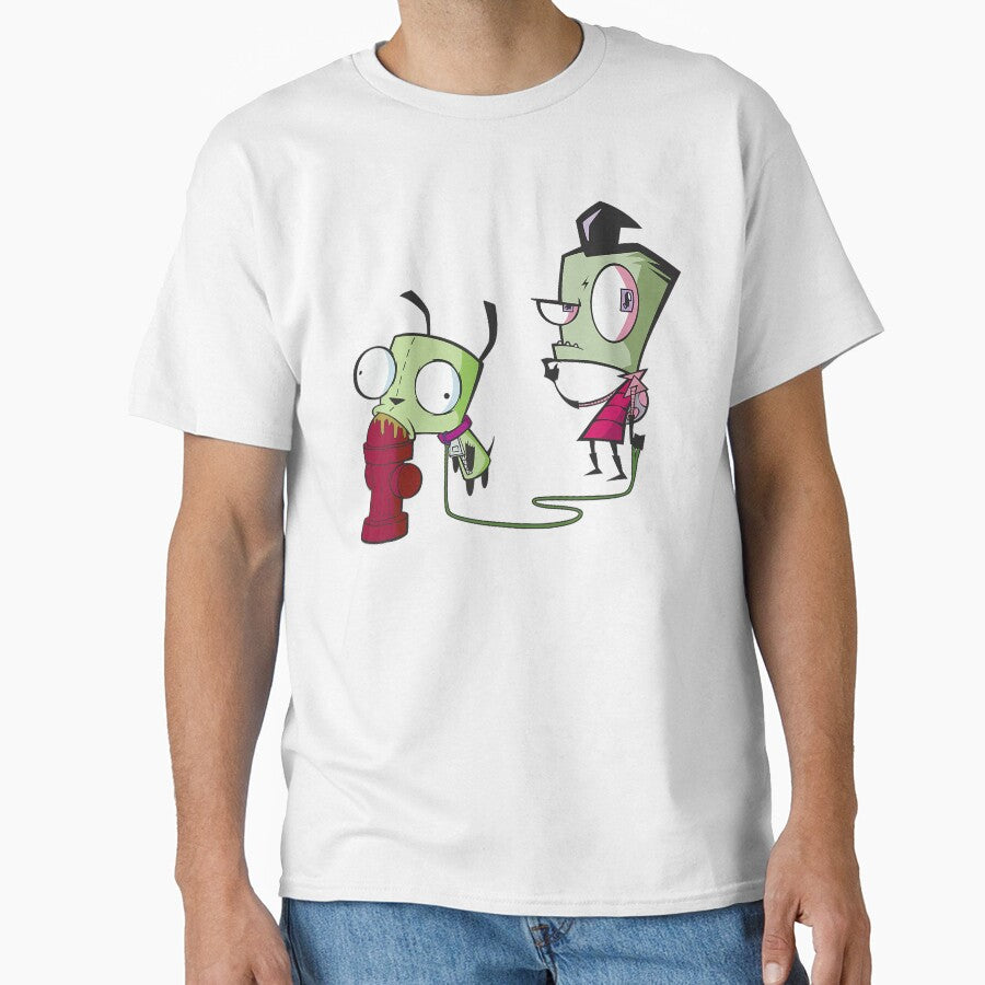 Invader Zim GIR And Zim Walk Cartoon Graphic Design by layprotuninec