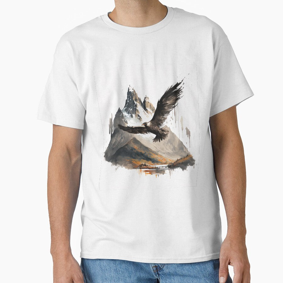 The Eagle Flying to the Mountains by klimov0101 T-Shirts, Hoodie, Sweatshirt | BlankRebels.com (Image 1)