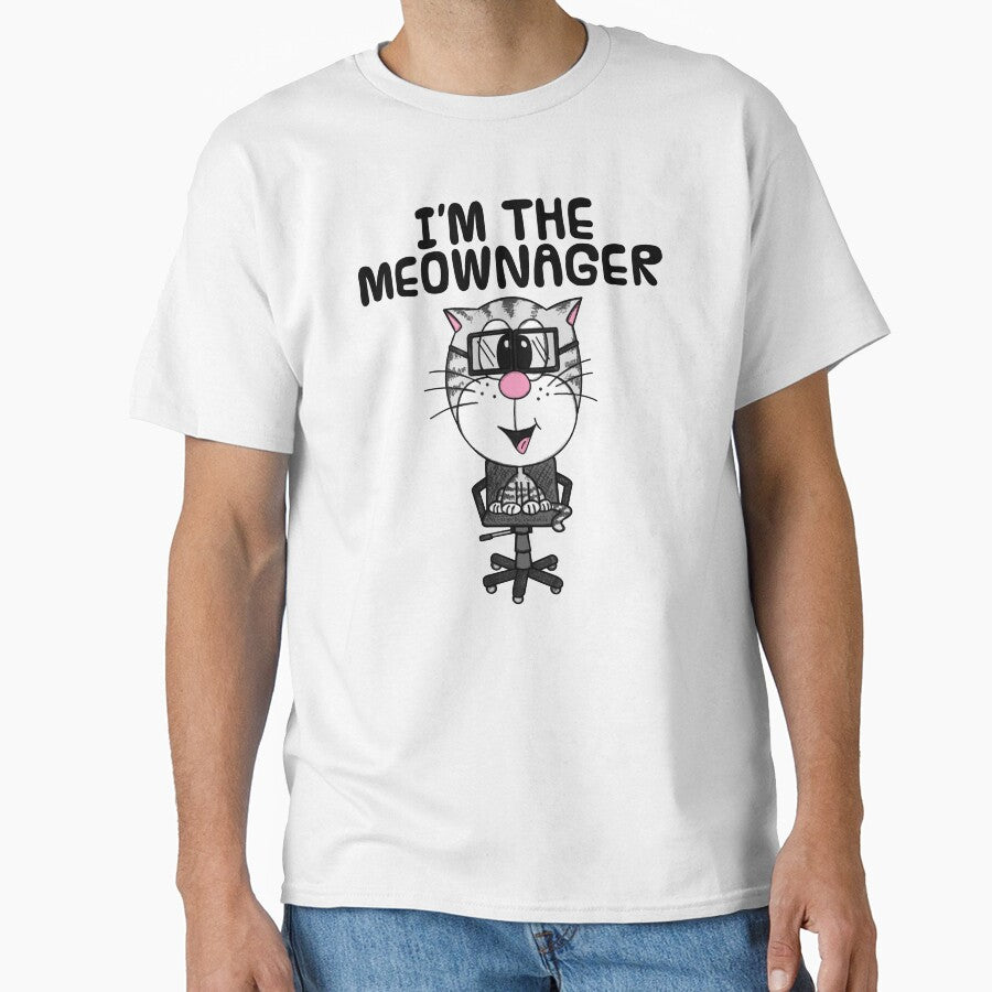 Cat Manager, I'm The Meownager, Office Coworker Funny by doodlerob T-Shirts, Hoodie, Sweatshirt | BlankRebels.com (Image 1)