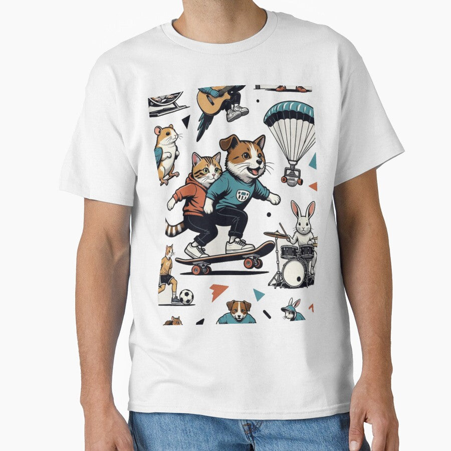 Crazy Pet Hobby Mashup - Funny Animals Sports and Music Collage by GenZFashion000