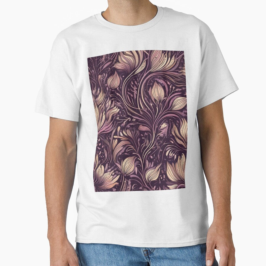 Abstract florals curling stems pattern by Designbes T-Shirts, Hoodie, Sweatshirt | BlankRebels.com (Image 1)