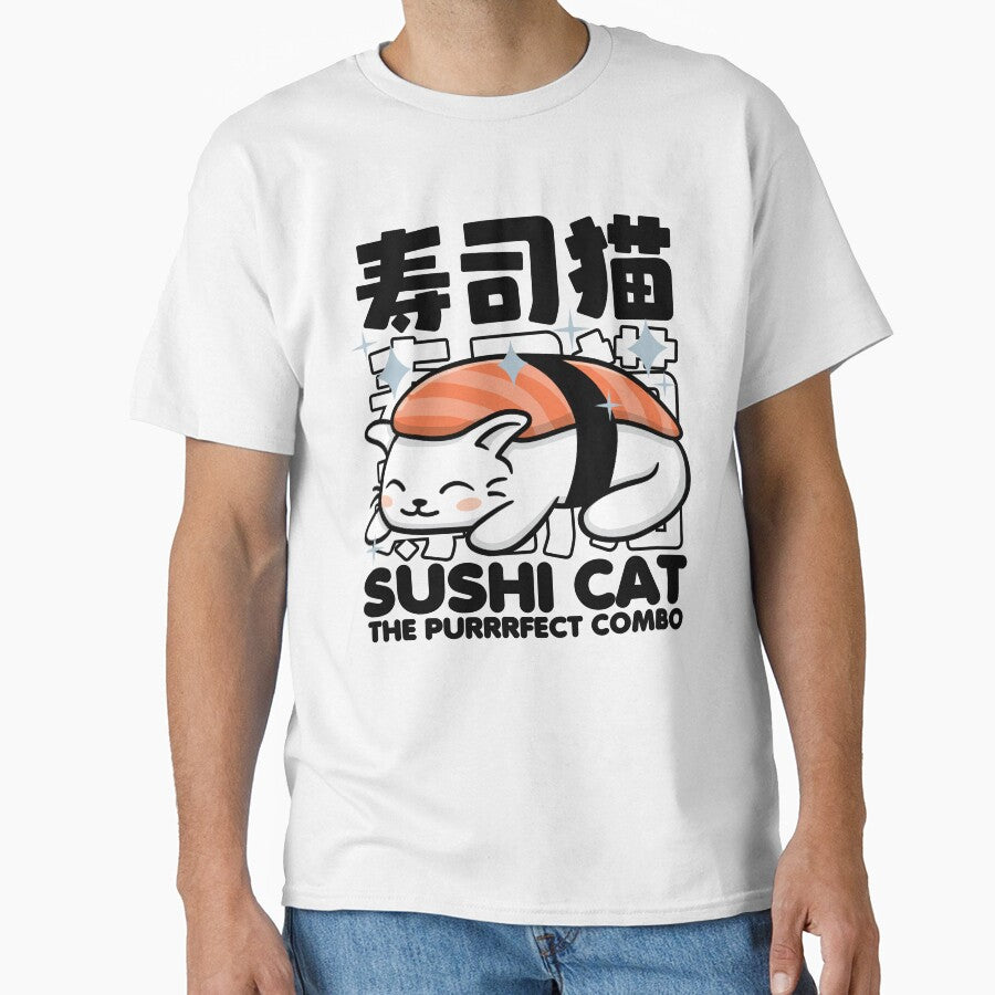 Kawaii Sushi Cat by DetourShirts T-Shirts, Hoodie, Sweatshirt | BlankRebels.com (Image 1)