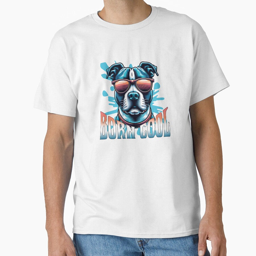 Born Cool Pitbull by Paw Print Tee Hoodie, Sweatshirt | BlankRebels.com (Image 1)