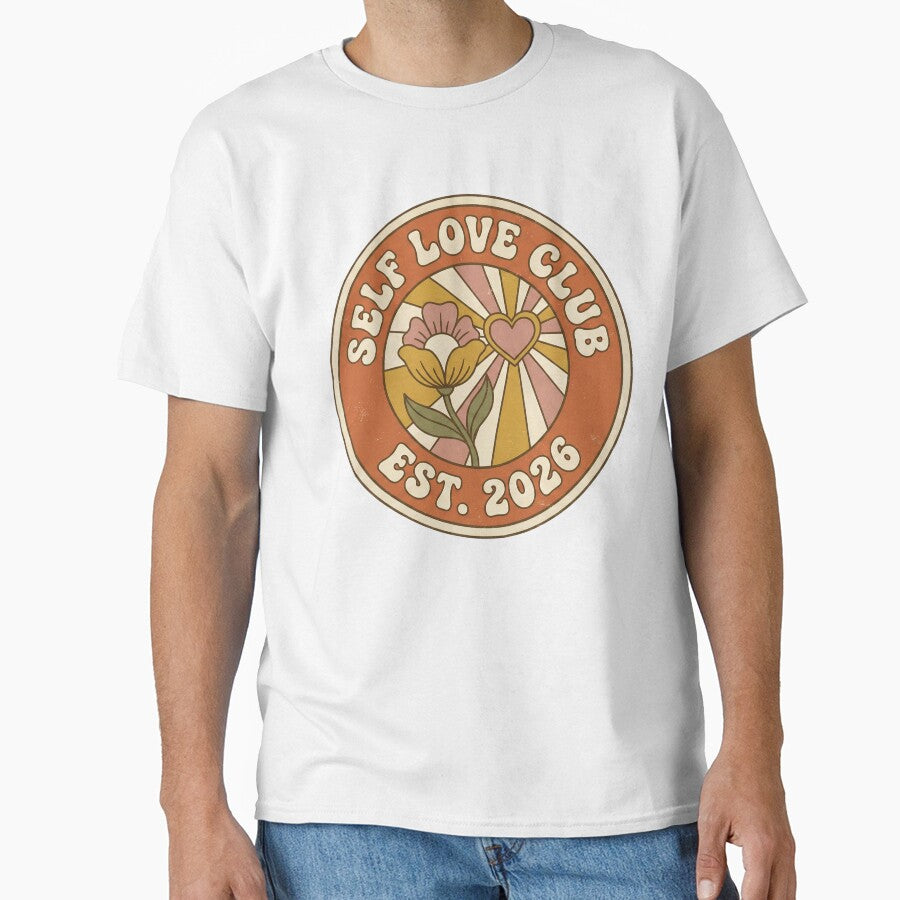 Retro Self Love Club Badge Galentine's Aesthetic by StickyGuys T-Shirts, Hoodie, Sweatshirt | BlankRebels.com (Image 1)