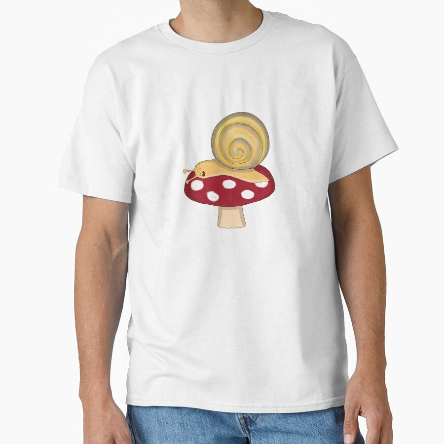 Snail sleeping on a mushroom by Adaptixstudio T-Shirts, Hoodie, Sweatshirt | BlankRebels.com (Image 1)