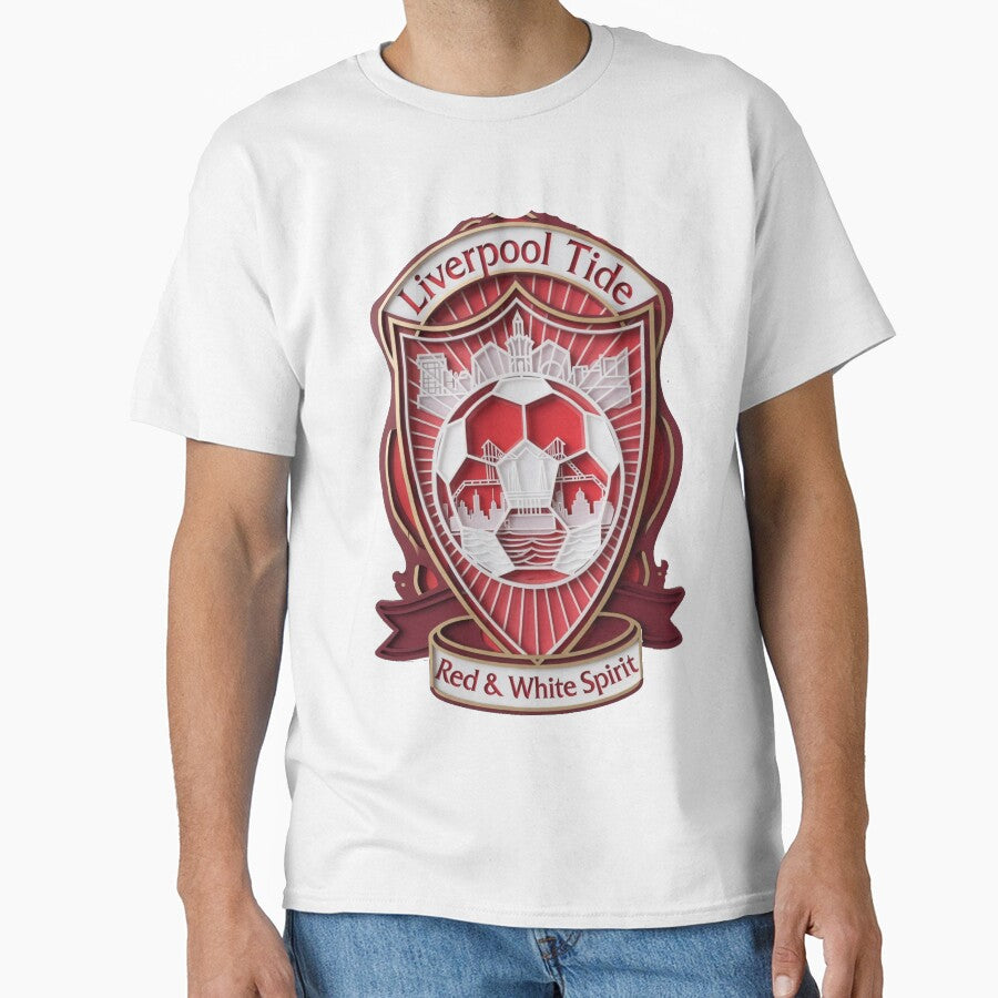 Liverpool Tide T Shirt, Red & White Spirit Mug, Soccer City Pride Gift by YMLux