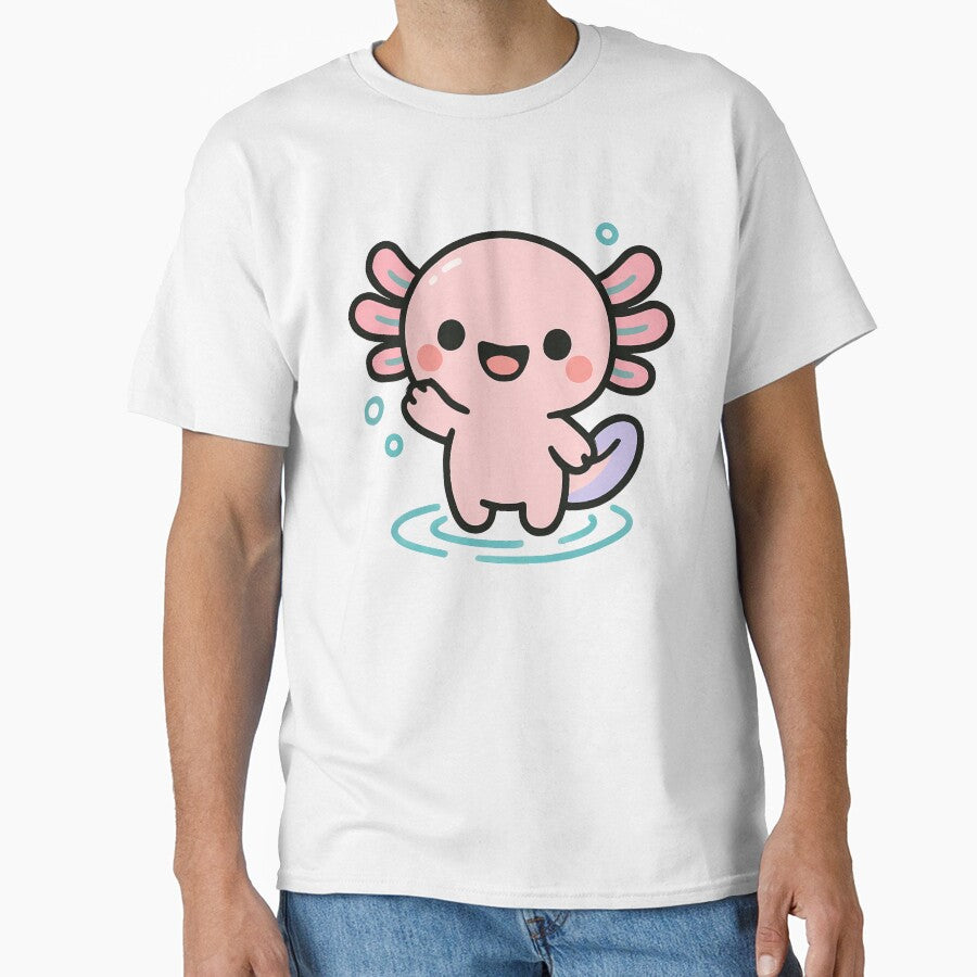 Cute Axolotl | Kawaii Axolotl by stylishdzign T-Shirts, Hoodie, Sweatshirt | BlankRebels.com (Image 1)