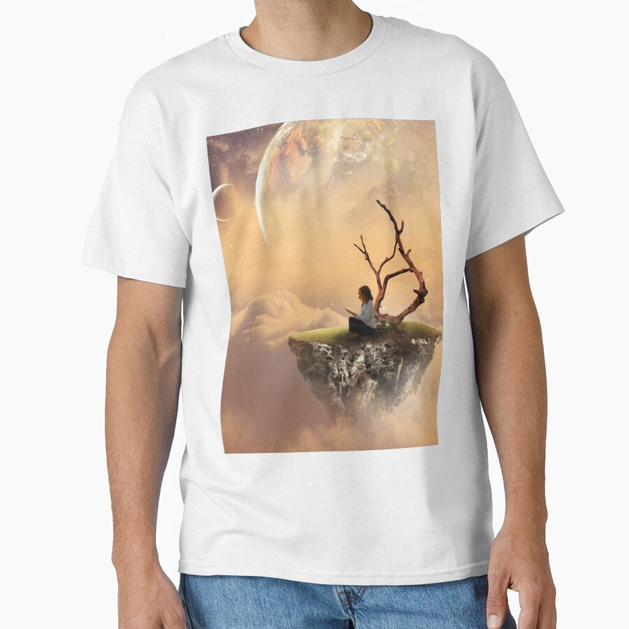 Read books be kind stay weird. Reading a book in the dream world by ApurwaArtShop T-Shirts, Hoodie, Sweatshirt (Image 1)