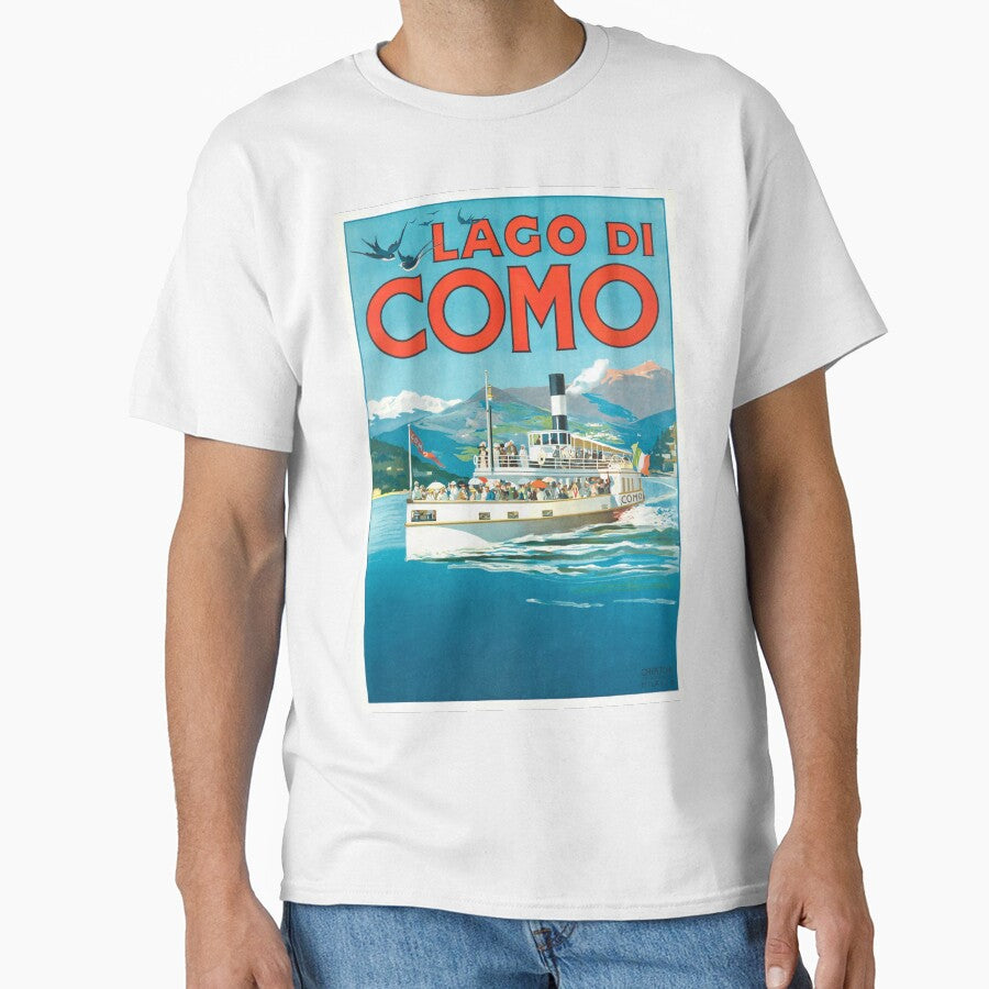 1900 Italy Lake Como Travel Poster by retrographics