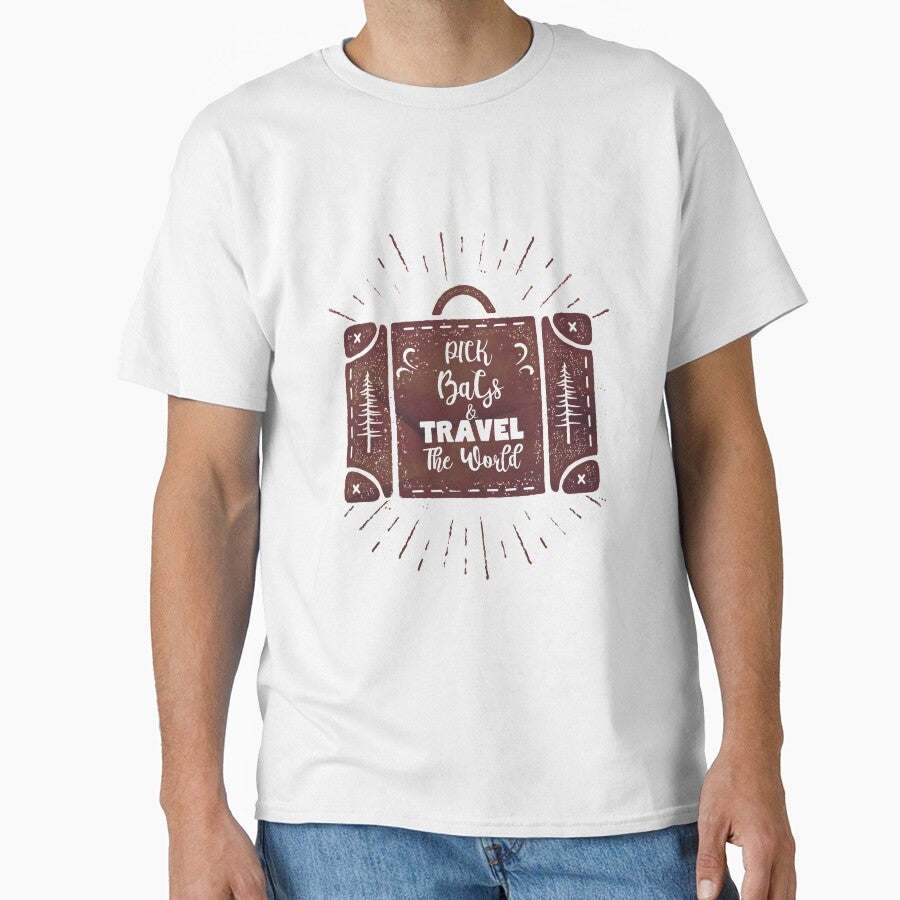 Pick Bags & Travel The World Today - Adventurous by ElPatron258366 T-Shirts, Hoodie, Sweatshirt | BlankRebels.com (Image 1)