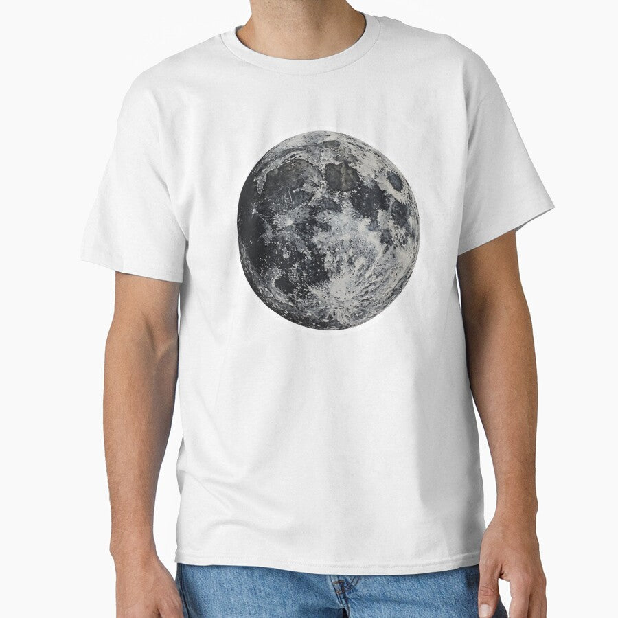 Mystical Realistic Full Moon Sticker - Hyper Detailed Lunar Glow by spiritual-vibes T-Shirts, Hoodie, Sweatshirt (Image 1)