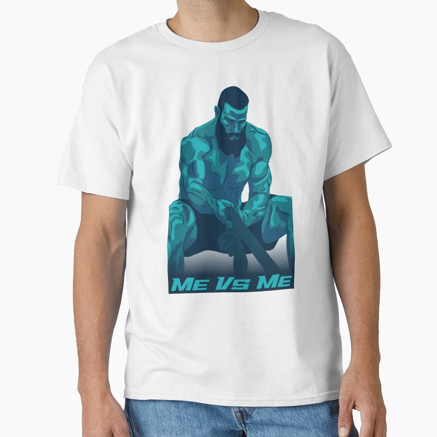 Empowering Unisex Heavy Cotton Tee: 'Me vs Me' Motivational Shirt, Fitness Gift, Gym Apparel, Self-Improvement,... (Image 1)
