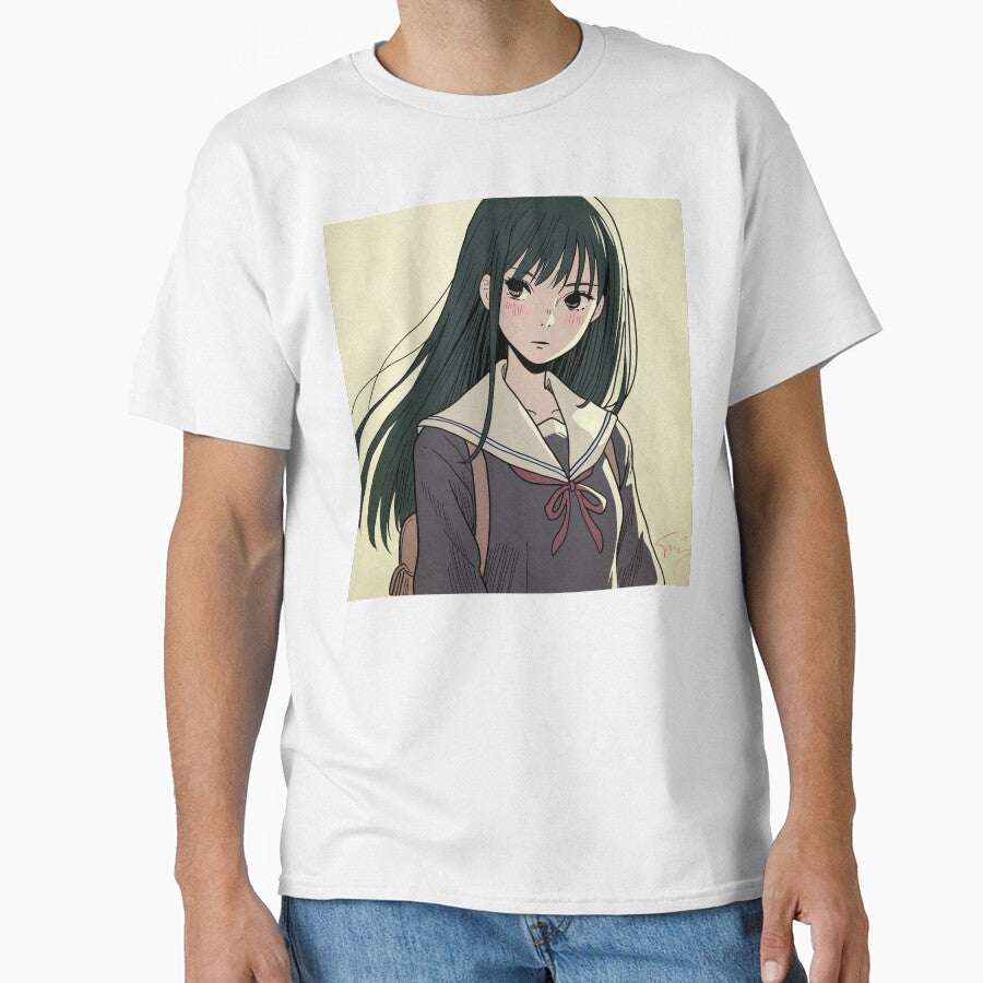 Serious Anime Schoolgirl – Vintage Anime Art by AirForceTuan