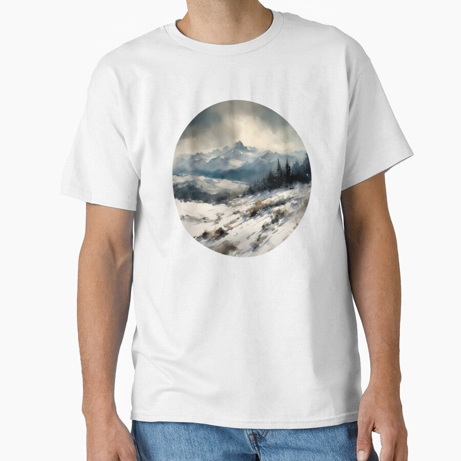 Winter Mountain Landscape by cr6zym1nd T-Shirts, Hoodie, Sweatshirt | BlankRebels.com (Image 1)