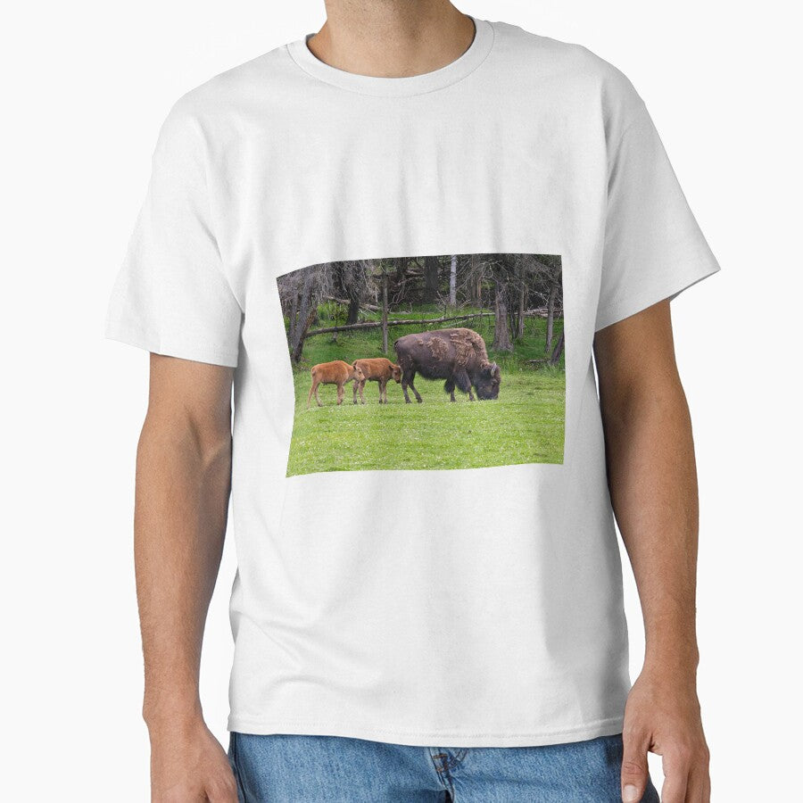 Bison With Calves by Michael Cummings T-Shirts, Hoodie, Sweatshirt | BlankRebels.com (Image 1)