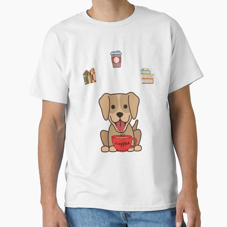 Dogs, books and coffee by tripanthias T-Shirts, Hoodie, Sweatshirt | BlankRebels.com (Image 1)
