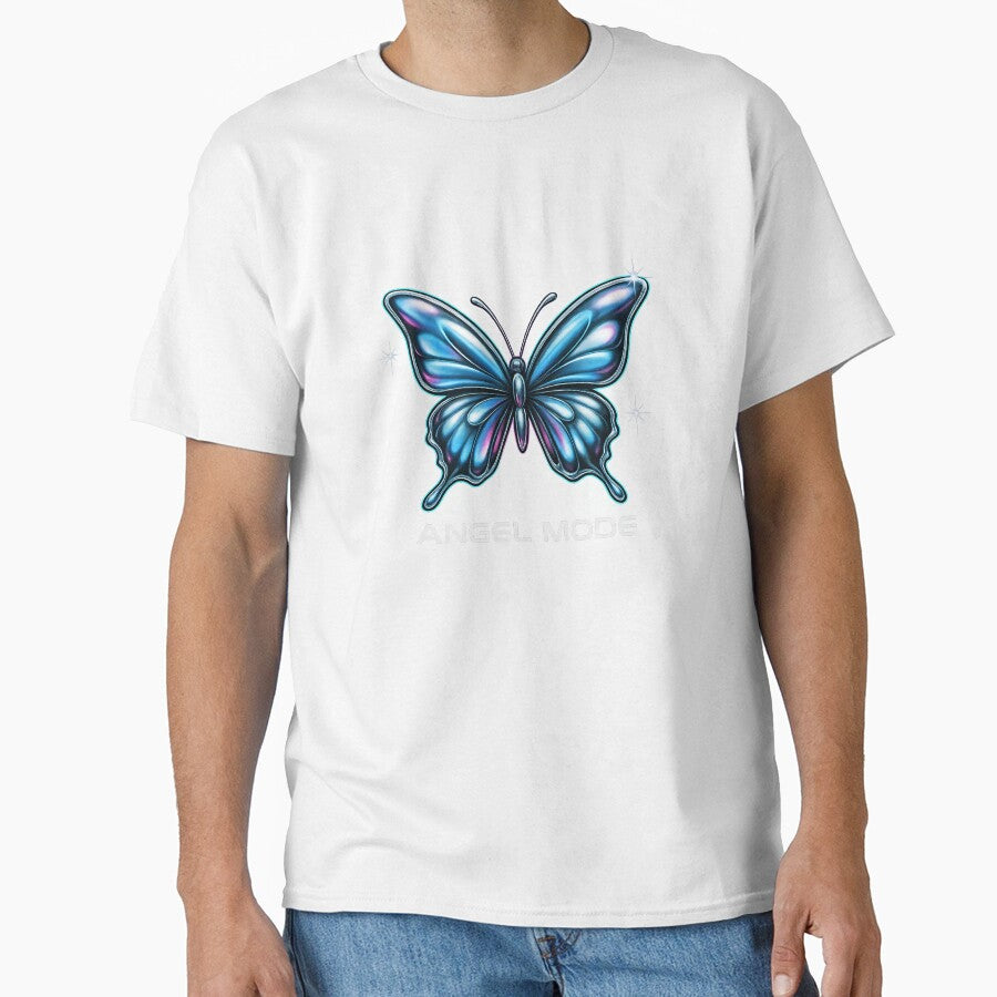 Chrome Butterfly — ANGEL MODE (Y2K Aesthetic) by MiiraAntoinette T-Shirts, Hoodie, Sweatshirt | BlankRebels.com (Image 1)