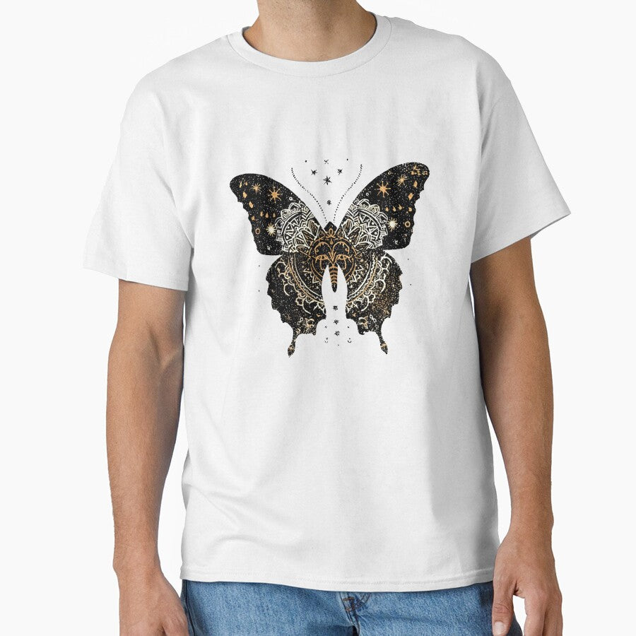 Y2K Butterfly – Celestial Gold Night Wings by Melody Splash T-Shirts, Hoodie, Sweatshirt | BlankRebels.com (Image 1)