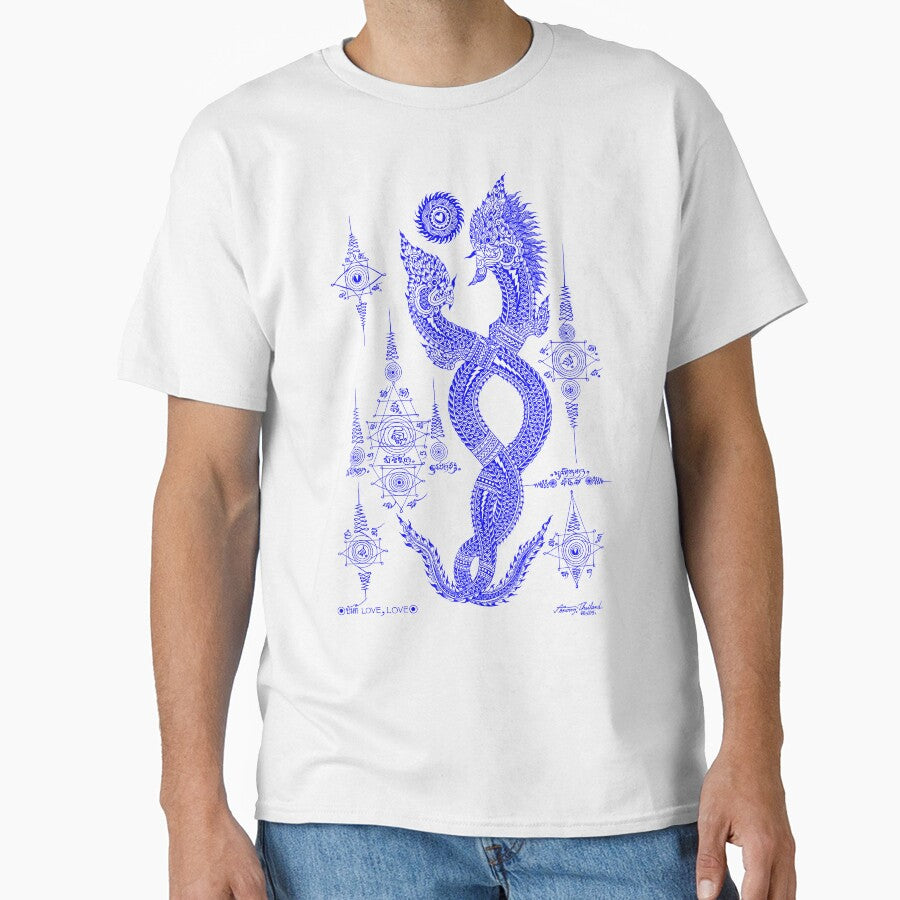 Talisman Blue Dragon,Dragon Graphics ,dragon tee,Dungeons and Dragons ,Thai Dragon,Dragon lover gift. by... (Image 1)