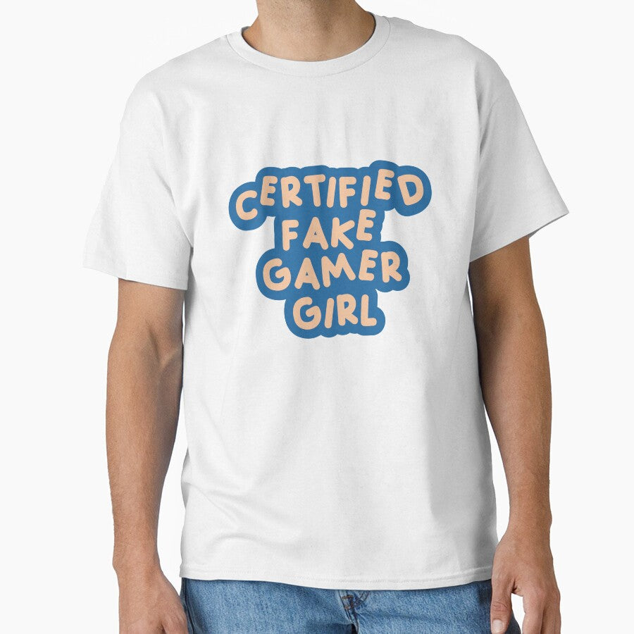 Certified Fake Gamer Girl Blue & Tan by FakeGamerGirls T-Shirts, Hoodie, Sweatshirt | BlankRebels.com (Image 1)