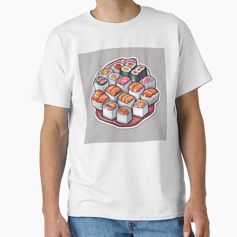 Kawaii Sushi Party Mix Sticker Illustration by KINGSMILESTORE T-Shirts, Hoodie, Sweatshirt | BlankRebels.com (Image 1)