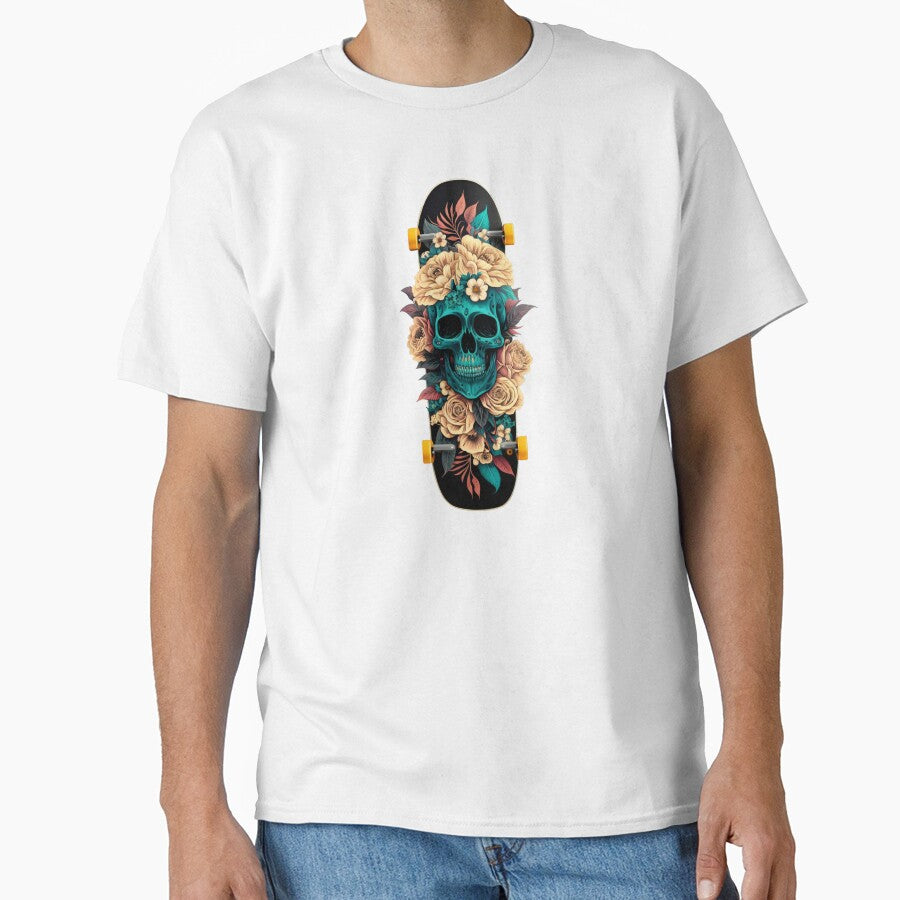 Floral Skateboard by Graphoteka T-Shirts, Hoodie, Sweatshirt | BlankRebels.com (Image 1)