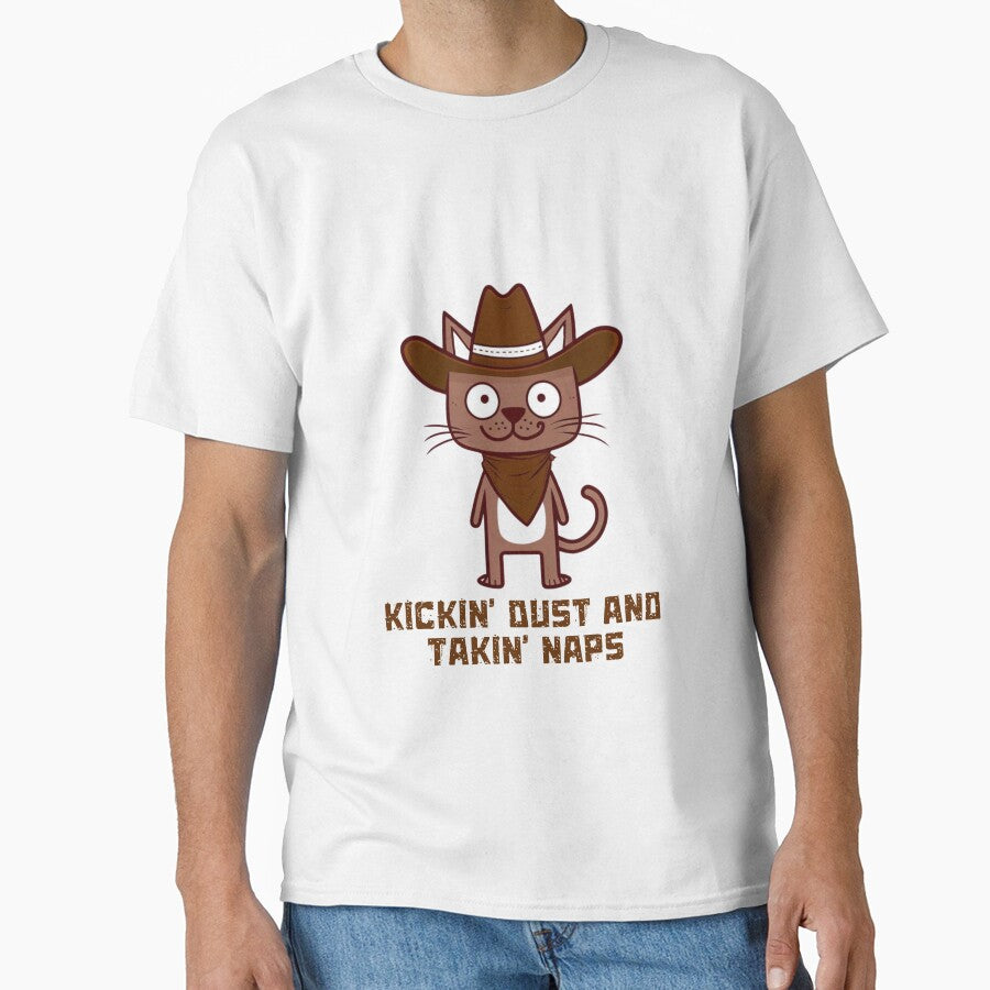 Cowboy cat with hut by MatPigeon T-Shirts, Hoodie, Sweatshirt | BlankRebels.com (Image 1)