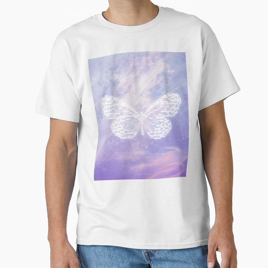 Digital Wings – Glowing Butterfly Dreamy Pastel Aesthetic Art by emma.designs T-Shirts, Hoodie, Sweatshirt (Image 1)