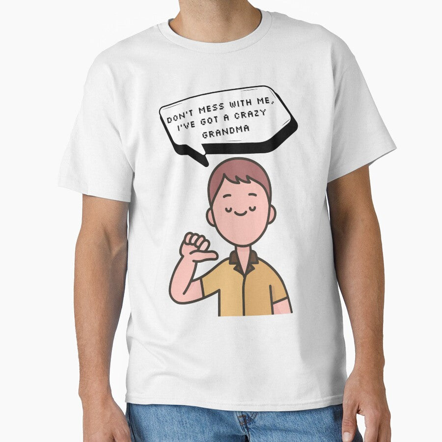 Don't mess with me, I've got a crazy grandma | Pixel Style by CircinusStore T-Shirts, Hoodie, Sweatshirt (Image 1)