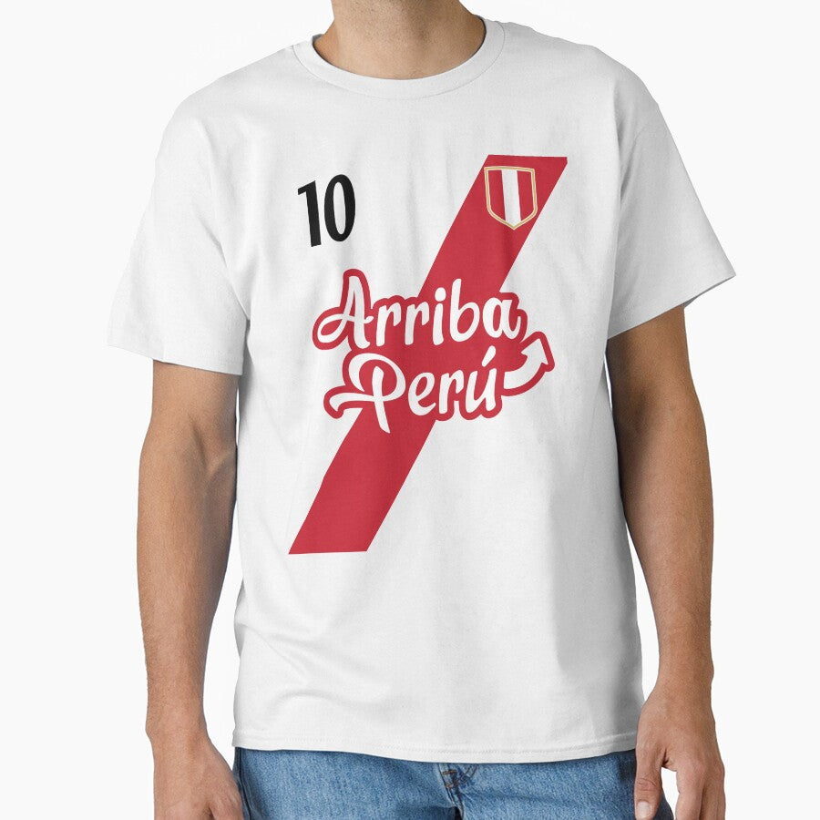 Retro Arriba Peru Soccer Jersey 10 Peruvian Futbol Gift Tee Jersey Peruvian Fanatic Gift  Retro Peruvian Gift Vintage Peru Shirt Peru Llama Cusco Gift Idea by HallelujahTees
