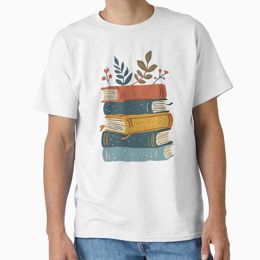 Blue and Red Bookstack by xiao xuans T-Shirts, Hoodie, Sweatshirt | BlankRebels.com (Image 1)