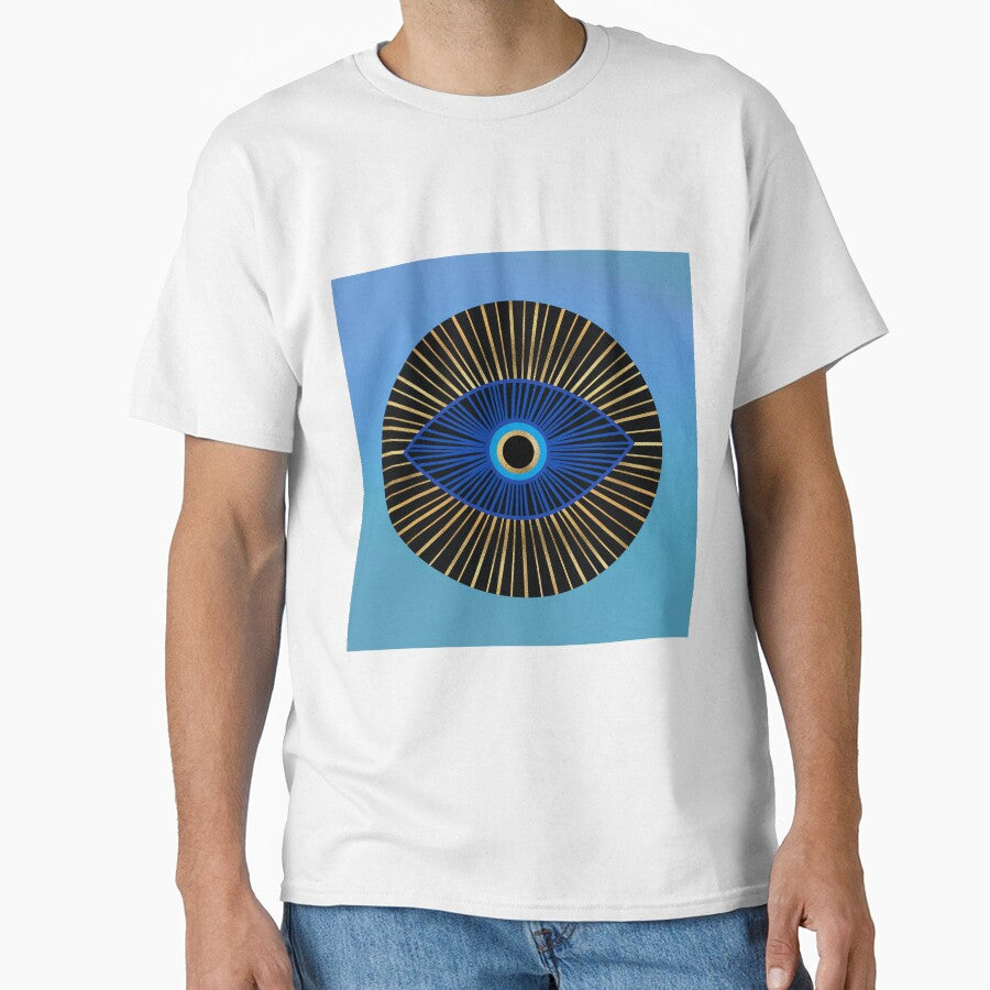 Evil Eye of Protection Blue Gold All-Seeing Eye by PeachAndGold T-Shirts, Hoodie, Sweatshirt | BlankRebels.com (Image 1)