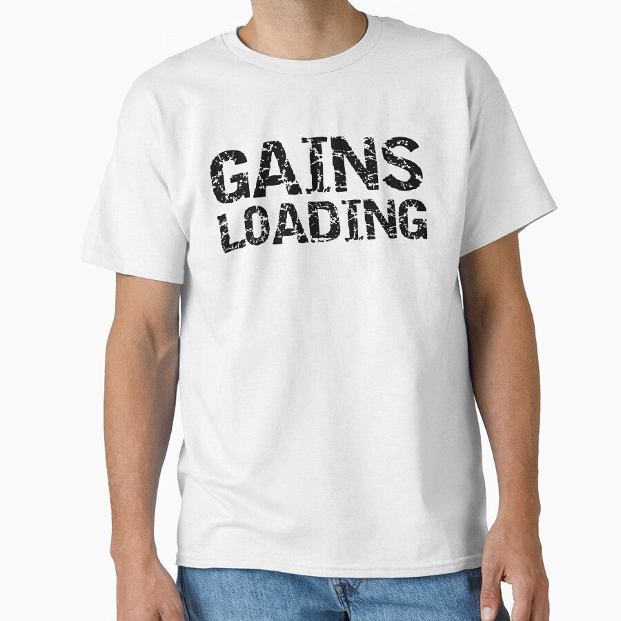 Funny Gains Loading Funny Workout Quote by TNDesignStudio T-Shirts, Hoodie, Sweatshirt | BlankRebels.com (Image 1)